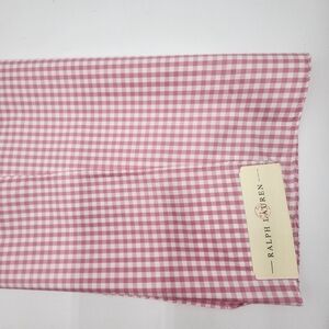 PINK white Ralph Lauren discontinued fabric plaid gingham 26" SAMPLE